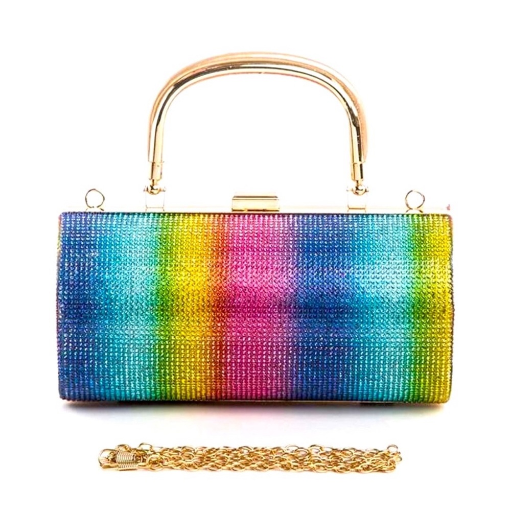 Calessa Multi-Color Glitter Wristlet with Gold Details - Picture 2 of 5
